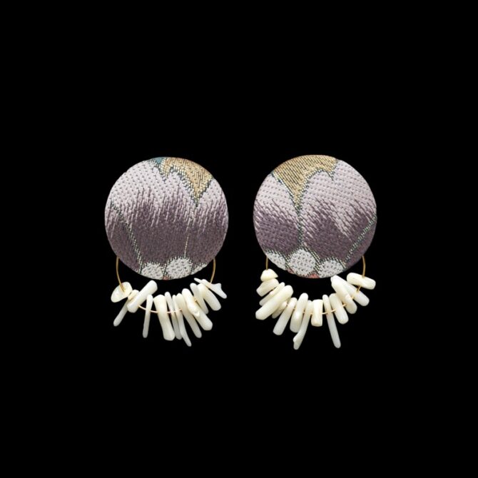 帯ピアス+チャーム Mサイズ 翠巴 ~Aoha~